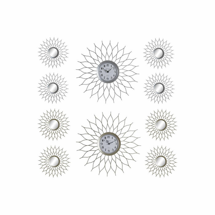 DKD Home Decor Set de 5 Relojes Decorativos con Espejo 50x50cm Surtido DKD Home Decor Set de 5 Relojes Decorativos con Espejo 50x50cm Surtido