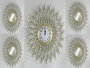 DKD Home Decor Set de 5 Relojes Decorativos con Espejo 50x50cm Surtido