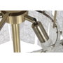 DKD Home Decor Lámpara de Pie de Cristal y Metal Transparente y Dorado