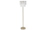 DKD Home Decor Lámpara de Pie de Cristal y Metal Transparente y Dorado