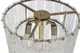 DKD Home Decor Lámpara de Pie de Cristal y Metal Transparente y Dorado