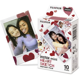 FUJIFILM Instax Mini Film Heart Sketch, 10 unidades
