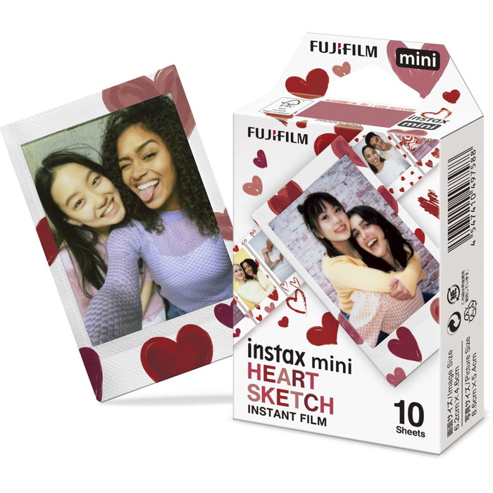 FUJIFILM Instax Mini Film Heart Sketch, 10 unidades FUJIFILM Instax Mini Film Heart Sketch, 10 unidades