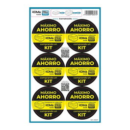 Koma Tools Pegatinas Máximo Ahorro Lámina 23x37,5cm