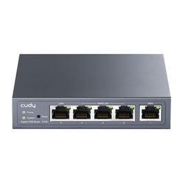 Cudy Router VPN Multi-WAN Gigabit, Puertos Ethernet RJ-45, Soporte IPSec, PPTP, L2TP, OpenVPN, WireGuard, Zerotier, Cortafuegos, Gris