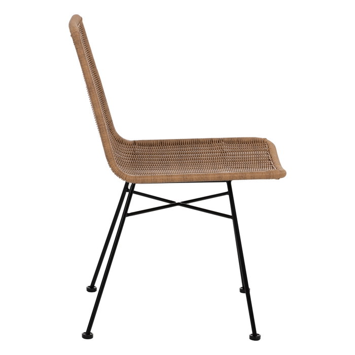 Silla Natural Pe-Acero Salón 47 X 59 X 84 cm (Set de 2)