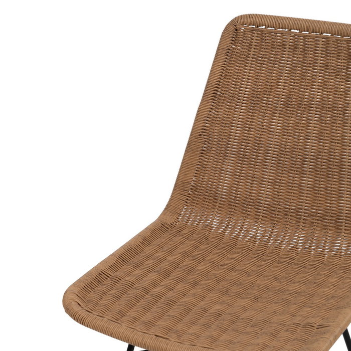 Silla Natural Pe-Acero Salón 47 X 59 X 84 cm (Set de 2)