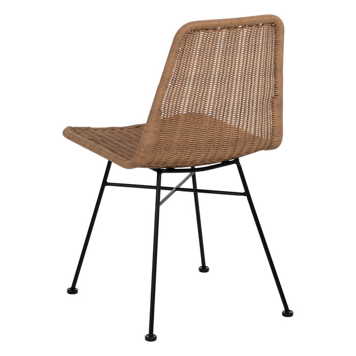 Silla Natural Pe-Acero Salón 47 X 59 X 84 cm (Set de 2)