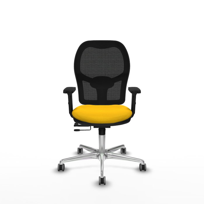 PIQUERAS Y CRESPO Silla de oficina Jorquera con mecanismo Sincro/Traslack Amarillo/Negro