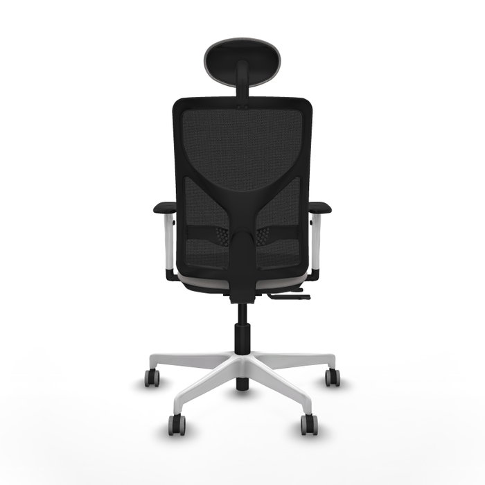 PIQUERAS Y CRESPO Silla de oficina Motilla con mecanismo Sincro/Traslack, Blanco/Negro