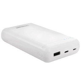 Intenso PowerBank XS20000 20000 mAh - Batería Externa Portátil con USB-A y USB-C para Cargar Teléfonos Móviles, Tablets y Más - Color Blanco