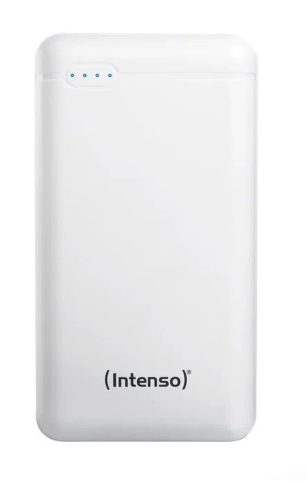 Intenso XS20000 Powerbank 20000 mAh Litio Blanco con Pantalla LED, USB-C y Micro-USB, Incluye Cable USB-A a Tipo-C 7313552