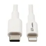Tripp Lite M102-003-WH Cable USB-C a Lightning Certificado MFi (MFi-Certified) para Carga y Sincronización, 0.9 m (3 pies), Blanco, USB 2.0