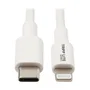 Tripp Lite M102-003-WH Cable USB-C a Lightning Certificado MFi (MFi-Certified) para Carga y Sincronización, 0.9 m (3 pies), Blanco, USB 2.0