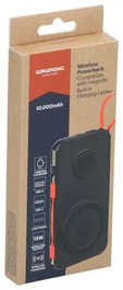 GRUNDIG Powerbank 10000 mAh con Carga MagSafe y Cargador Inalámbrico Apple Watch - 15W