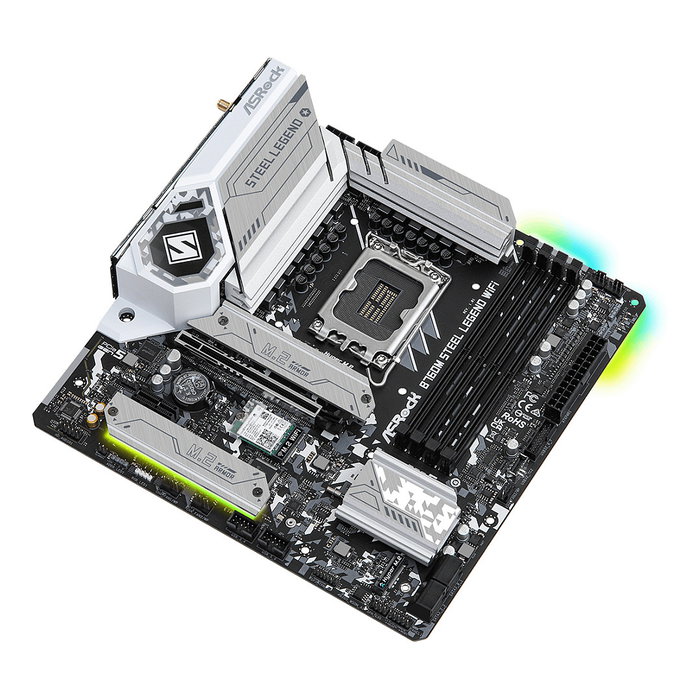 ASRock B760M Steel Legend WiFi Placa Base Micro ATX, Intel B760, Socket LGA 1700, DDR5, WiFi 6E, Bluetooth 5.3