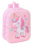Safta Mochila Guarderia Unicornio 3D 22x27x10 cm para Niños a partir de 3 años