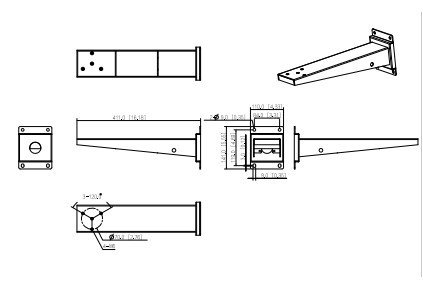 Dahua Soporte para montaje en pared 3012 de acero Dahua Soporte para montaje en pared 3012 de acero