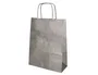 Q-connect Bolsa Papel Kraft Plata XS con Asa Retorcida 180x240x80 mm