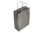 Q-connect Bolsa Papel Kraft Plata XS con Asa Retorcida 180x240x80 mm