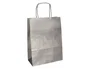 Q-connect Bolsa Papel Kraft Plata XS con Asa Retorcida 180x240x80 mm