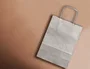 Q-connect Bolsa Papel Kraft Plata XS con Asa Retorcida 180x240x80 mm