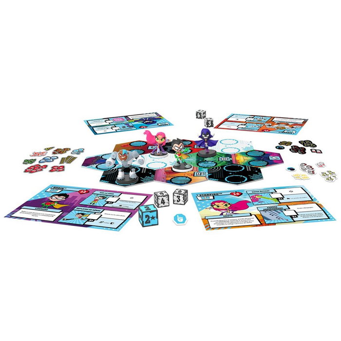 CMON Teen Titans GO! Mayhem Juego de Mesa, Edición en Español, Referencia TTG001ES, Pegi 10+, para 2-4 Jugadores, The Animation Collection