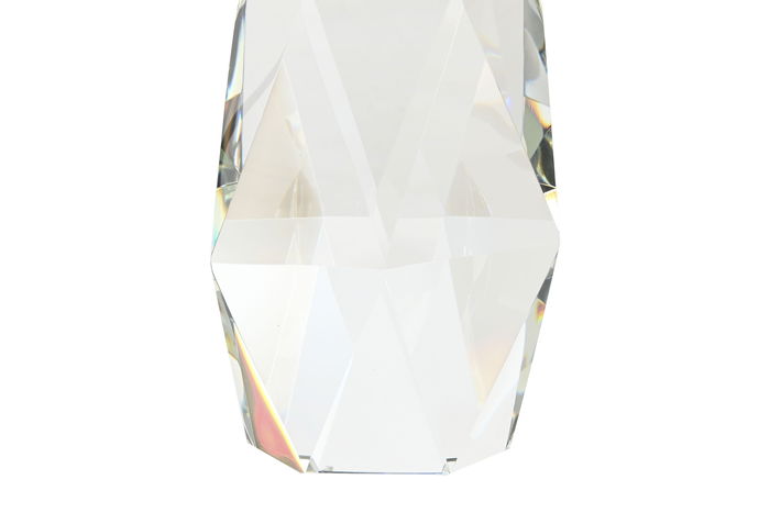 DKD Home Decor Lámpara Sobremesa Transparente Blanco 23 x 50 x 23 cm Cristal Lino Hierro