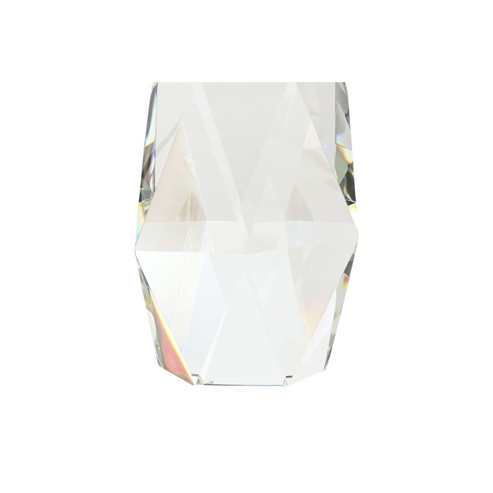 DKD Home Decor Lámpara de Sobremesa de Cristal y Lino 23x23x50 cm