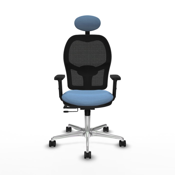 PIQUERAS Y CRESPO Silla de oficina Jorquera con mecanismo Sincro/Traslack Azul cielo y Negro PIQUERAS Y CRESPO Silla de oficina Jorquera con mecanismo Sincro/Traslack Azul cielo y Negro