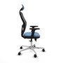 PIQUERAS Y CRESPO Silla de oficina Jorquera con mecanismo Sincro/Traslack Azul cielo y Negro