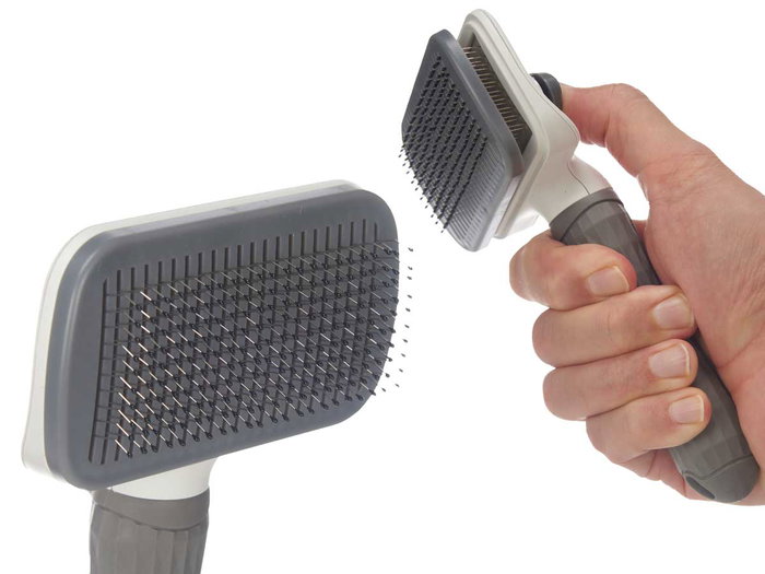 Mascow Cepillo de Púas para Mascotas Antracita - Cepillo para Perros/Gatos, Dimensiones 19x5.5x10.5 cm (Set de 24)