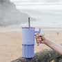 QUOKKA Taza Termo Quokka Acero Inoxidable 720 ml Umi Lavender con Base de Silicona para Mantener Temperatura