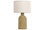 DKD Home Decor Lámpara de Sobremesa Seagrass y Poliéster Marrón 30x30x52 cm