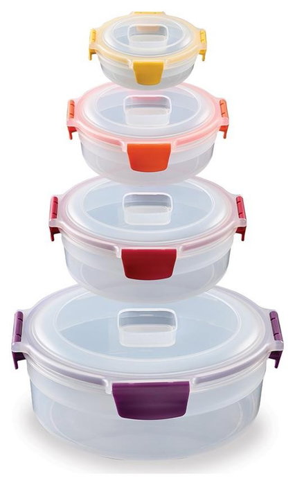 Joseph Joseph Nest Lock Juego de 4 Recipientes Redondos Multicolores