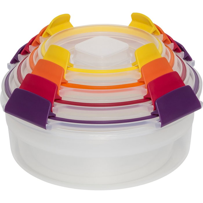 Joseph Joseph Nest Lock Juego de 4 Recipientes Redondos Multicolores