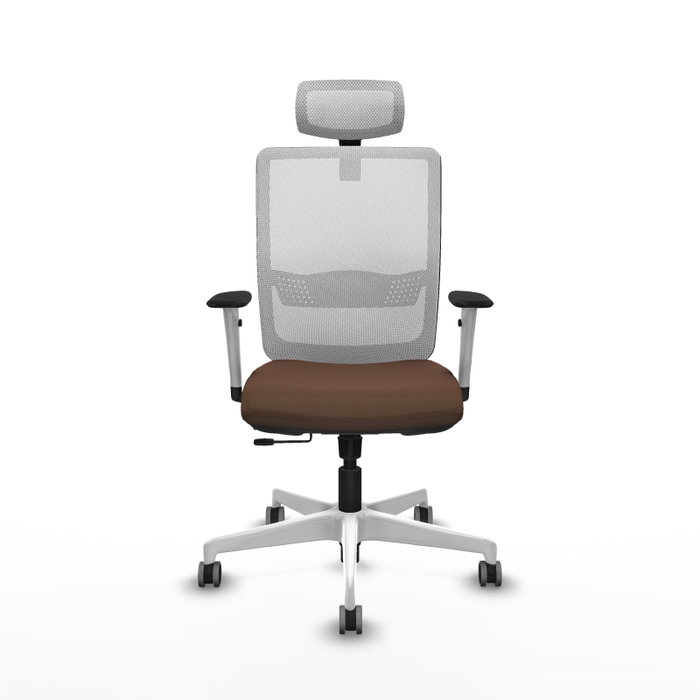PIQUERAS Y CRESPO Silla de oficina Haches con mecanismo Sincro/Traslack Marrón/Blanco PIQUERAS Y CRESPO Silla de oficina Haches con mecanismo Sincro/Traslack Marrón/Blanco