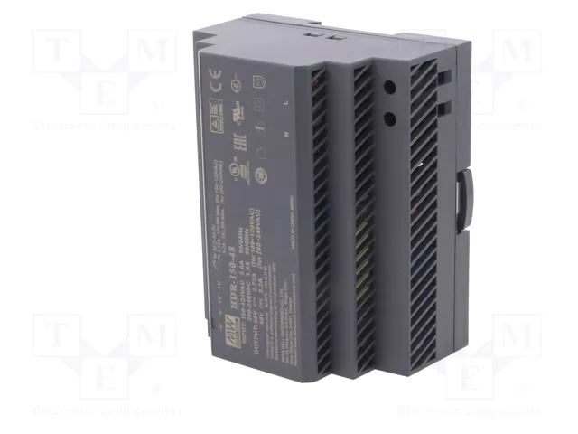 MEAN WELL HDR-150-48 Alimentador de impulso para carril DIN 48V 153,6W