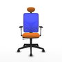 PIQUERAS Y CRESPO Silla de oficina Motilla Naranja y Azul