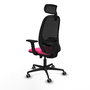 PIQUERAS Y CRESPO Silla de oficina Cilanco con mecanismo Sincro/Traslack Rosa y Negro