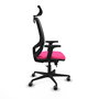 PIQUERAS Y CRESPO Silla de oficina Cilanco con mecanismo Sincro/Traslack Rosa y Negro