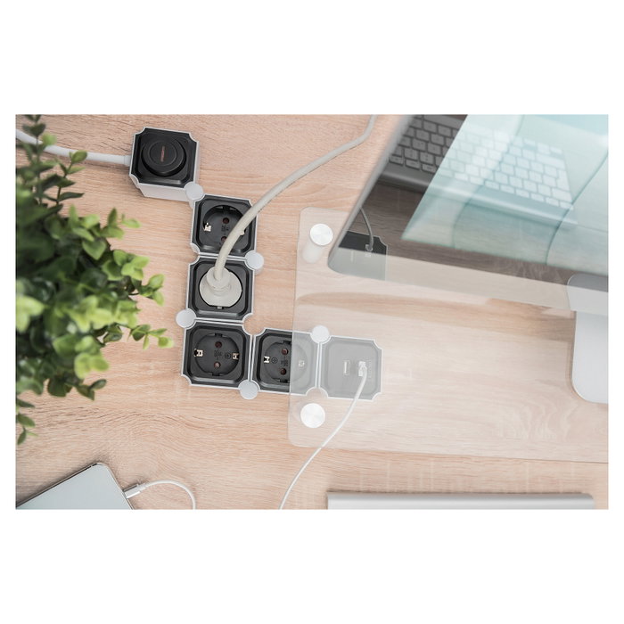 Digitus Regleta Flexible 4x Enchufes + 2USB, Interruptor, 1,6m Digitus Regleta Flexible 4x Enchufes + 2USB, Interruptor, 1,6m