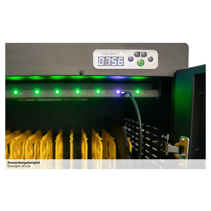 GoodConnections ANTARES PRO N12C Cargador Notebook hasta 15.6" USB-C 65W PD3.0 Desinfección UV-C Negro