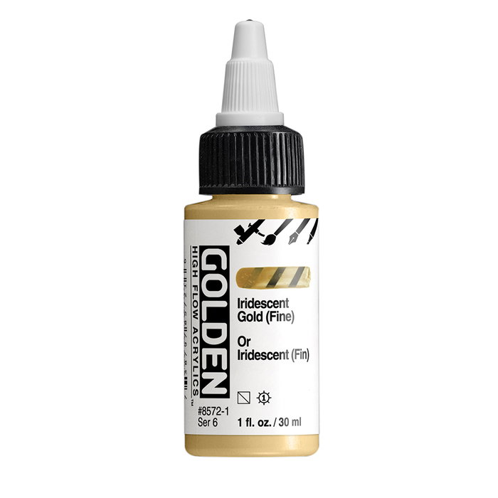 Golden Colores Acrílicos High Flow Oro Iridiscente Fino 30 ml Golden Colores Acrílicos High Flow Oro Iridiscente Fino 30 ml