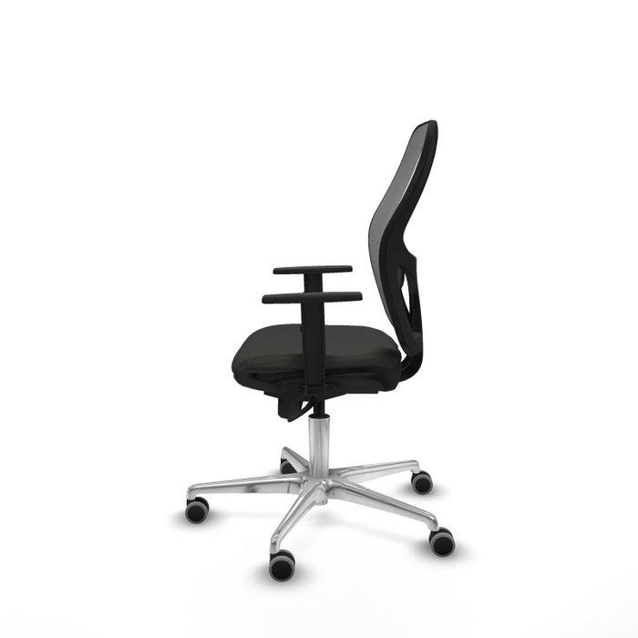 PIQUERAS Y CRESPO Silla de oficina Jorquera con mecanismo Sincro, Tela Negra y Malla Gris