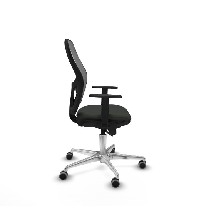 PIQUERAS Y CRESPO Silla de oficina Jorquera con mecanismo Sincro, Tela Negra y Malla Gris