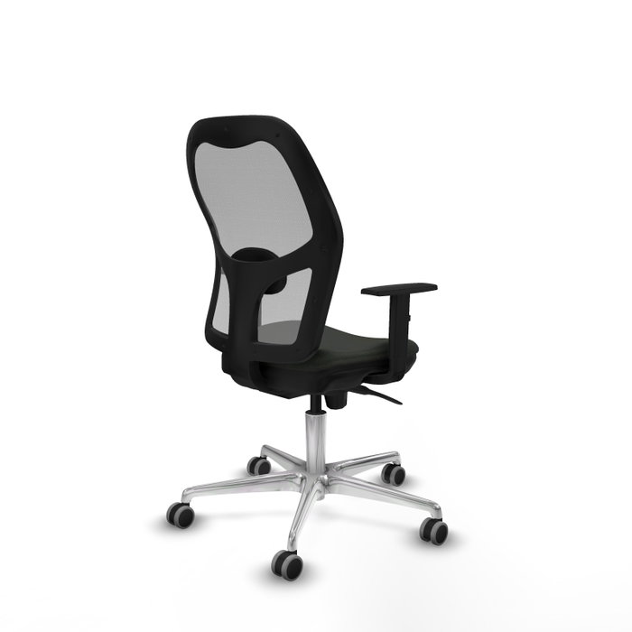 PIQUERAS Y CRESPO Silla de oficina Jorquera con mecanismo Sincro, Tela Negra y Malla Gris