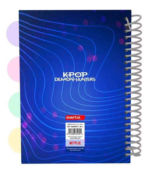 Safta Bloc de notas A5 K-Pop Demon Hunters - Stationery 14,8x21 cm