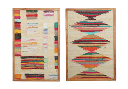DKD Home Decor Cuadro Algodón Acacia Chindi 60x3x90 (Surtido de 2)