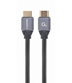 GEMBIRD Cable HDMI Premium 4K Ultra HD Trenzado, 3 Metros, con Ethernet, Compatible con 8K/60Hz, HDR, 48 Gbps, Alta Velocidad, Certificado